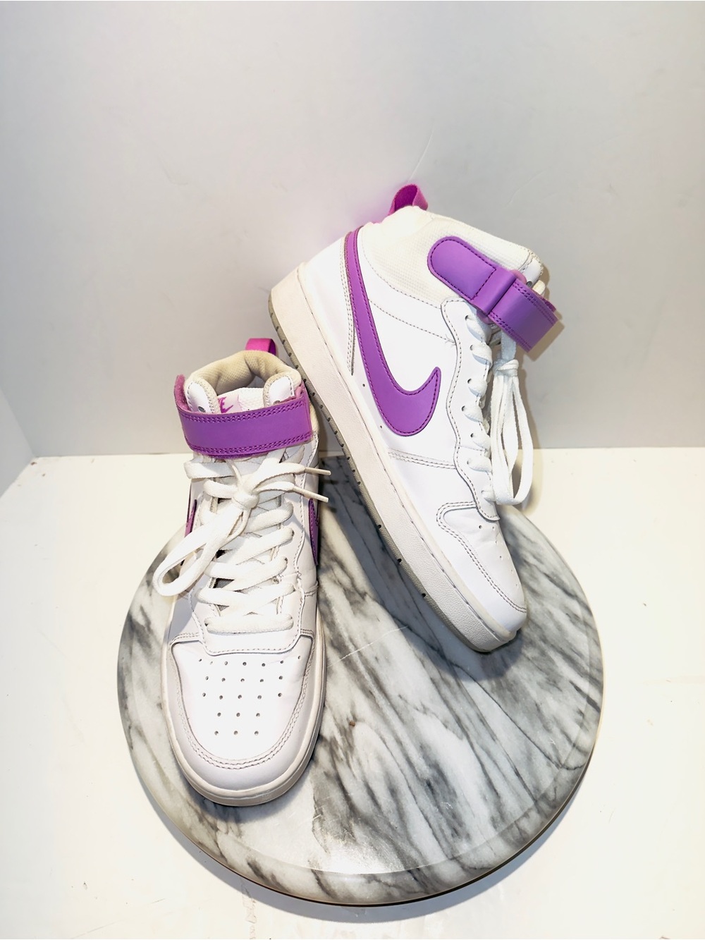 Nike Court Borough 2 Mid White Fuchsia Glow - CD7782-103  Women’s 8 / 6,5Y